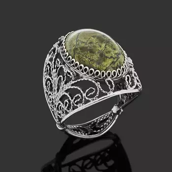 Кольцо змеевик (нейзильбер) размер 18