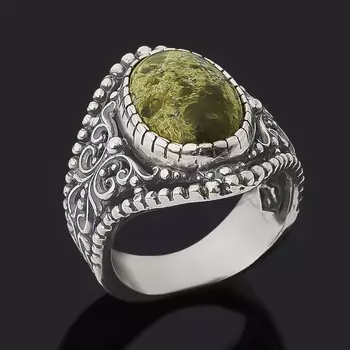 Кольцо змеевик (серебро 925 пр. оксидир.) размер 18