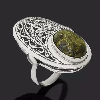 Кольцо змеевик (серебро 925 пр. оксидир.) размер 18