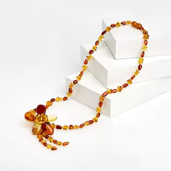 Колье янтарь 50 см