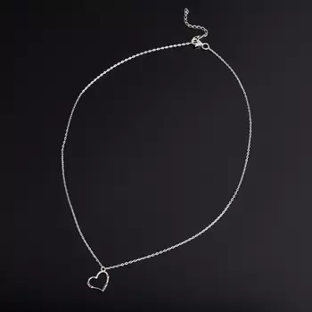 Колье рубин (серебро 925 пр. родир. бел.) огранка 44 см (+3 см)