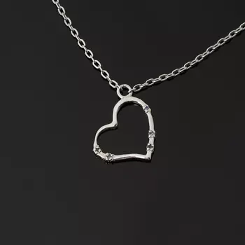 Колье сапфир черный (серебро 925 пр. родир. бел.) огранка 44 см (+4 см)