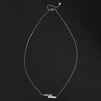 Колье топаз голубой (серебро 925 пр. родир. бел.) огранка 45 см (+5 см)