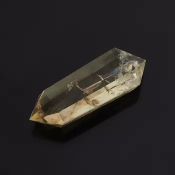 Кристалл цитрин с раухтопазом (двухголовик) (ограненный) S (4-7 см)