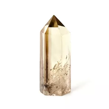 Кристалл цитрин с раухтопазом (ограненный) S (4-7 см)