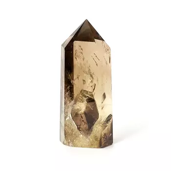 Кристалл цитрин с раухтопазом (ограненный) S (4-7 см)