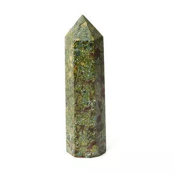 Кристалл яшма зеленая (ограненный) M (7-12 см)