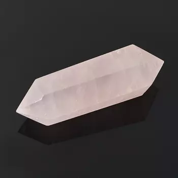Кристалл розовый кварц (двухголовик) (ограненный) M (7-12 см)