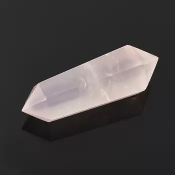 Кристалл розовый кварц (двухголовик) (ограненный) S (4-7 см)