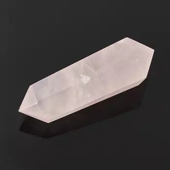 Кристалл розовый кварц (двухголовик) (ограненный) S (4-7 см)