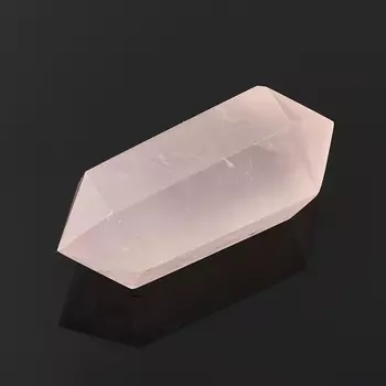 Кристалл розовый кварц (двухголовик) (ограненный) S (4-7 см)