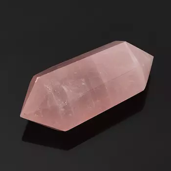 Кристалл розовый кварц (двухголовик) (ограненный) S (4-7 см)