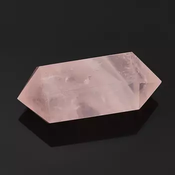 Кристалл розовый кварц (двухголовик) (ограненный) S (4-7 см)