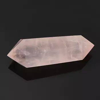 Кристалл розовый кварц (двухголовик) (ограненный) S (4-7 см)