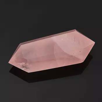 Кристалл розовый кварц (двухголовик) (ограненный) S (4-7 см)