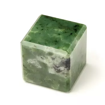 Куб нефрит зеленый 5 см