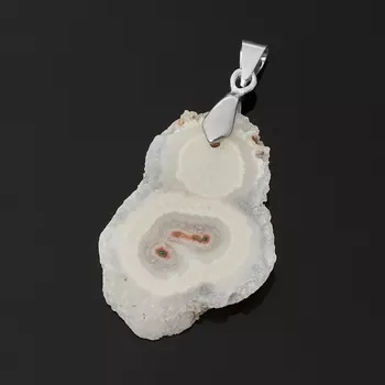 Кулон агат древесный (биж. сплав) срез 4,5 см