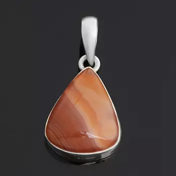 Кулон агат красный (серебро 925 пр.) капля