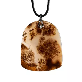 Кулон агат пейзажный (биж. сплав)