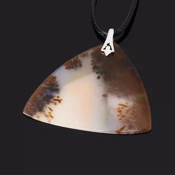 Кулон агат пейзажный (биж. сплав)