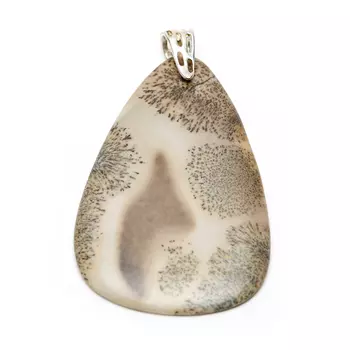 Кулон агат пейзажный (биж. сплав)
