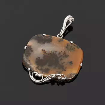 Кулон агат пейзажный (серебро 925 пр.)