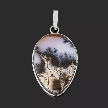 Кулон агат пейзажный (серебро 925 пр.)