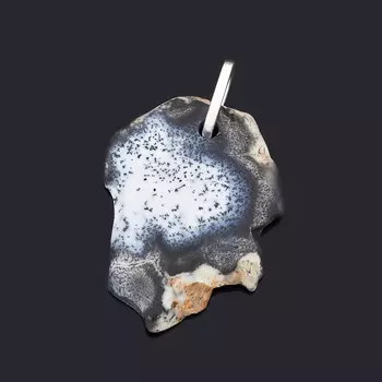 Кулон агат пейзажный (серебро 925 пр.)