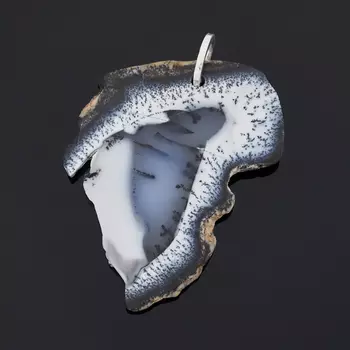 Кулон агат пейзажный (серебро 925 пр.)