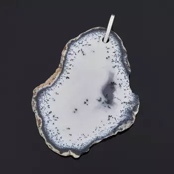 Кулон агат пейзажный (серебро 925 пр.)