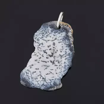 Кулон агат пейзажный (серебро 925 пр.)