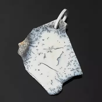 Кулон агат пейзажный (серебро 925 пр.)