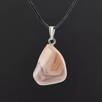 Кулон агат розовый Весы (биж. сплав) 1,5-2 см