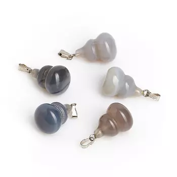 Кулон агат серый 2,5 см