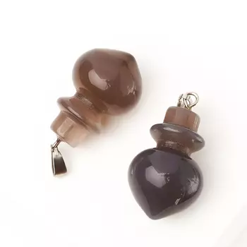 Кулон агат серый 3,5 см