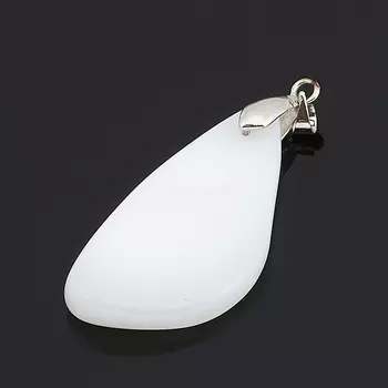 Кулон агат серый (биж. сплав)