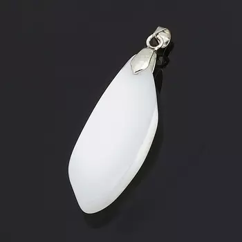 Кулон агат серый (биж. сплав)