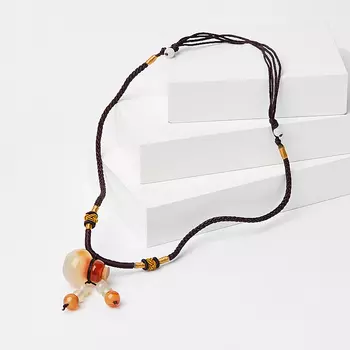 Кулон агат серый бутылочка 4-4,5 см