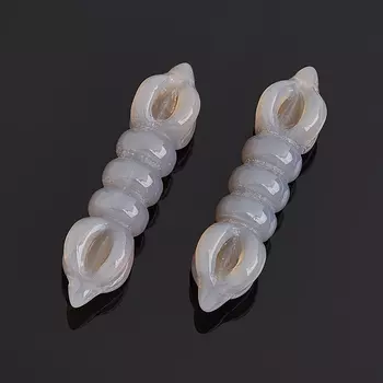 Кулон агат серый Ваджра (буддийский амулет) 4-4,5 см