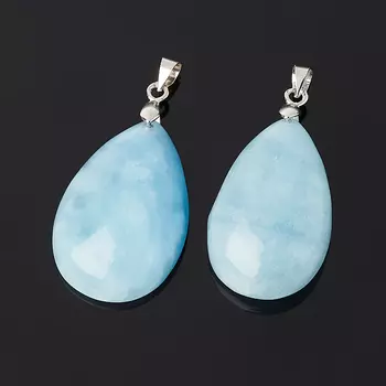 Кулон аквамарин (биж. сплав) капля 4 см