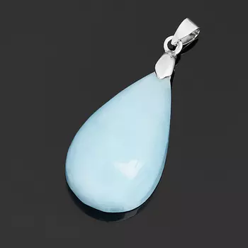 Кулон аквамарин (биж. сплав) капля 4 см