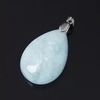 Кулон аквамарин (биж. сплав) капля 4 см