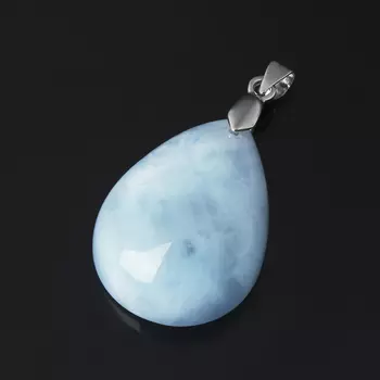 Кулон аквамарин (биж. сплав) капля 4 см