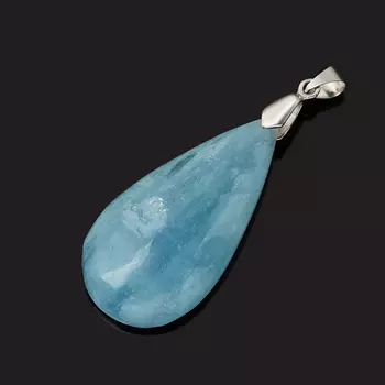Кулон аквамарин (биж. сплав) капля 5,5 см