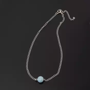 Кулон аквамарин (биж. сплав, сталь) огранка