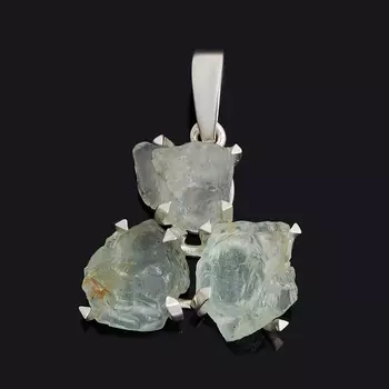 Кулон аквамарин (серебро 925 пр.)