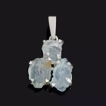 Кулон аквамарин (серебро 925 пр.)