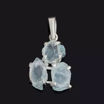 Кулон аквамарин (серебро 925 пр.)