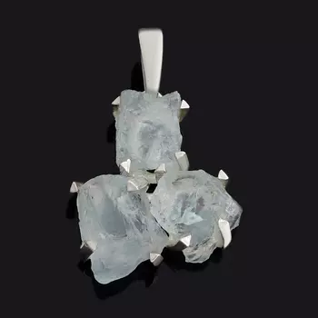 Кулон аквамарин (серебро 925 пр.)