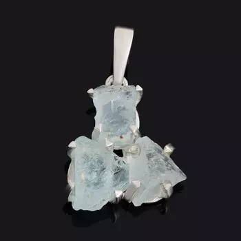 Кулон аквамарин (серебро 925 пр.)